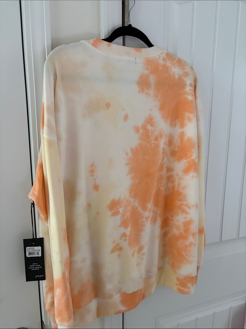 Wildfox Orange and Cream Tie-Dye Tiger Sweatshirt - Picture 2 of 2